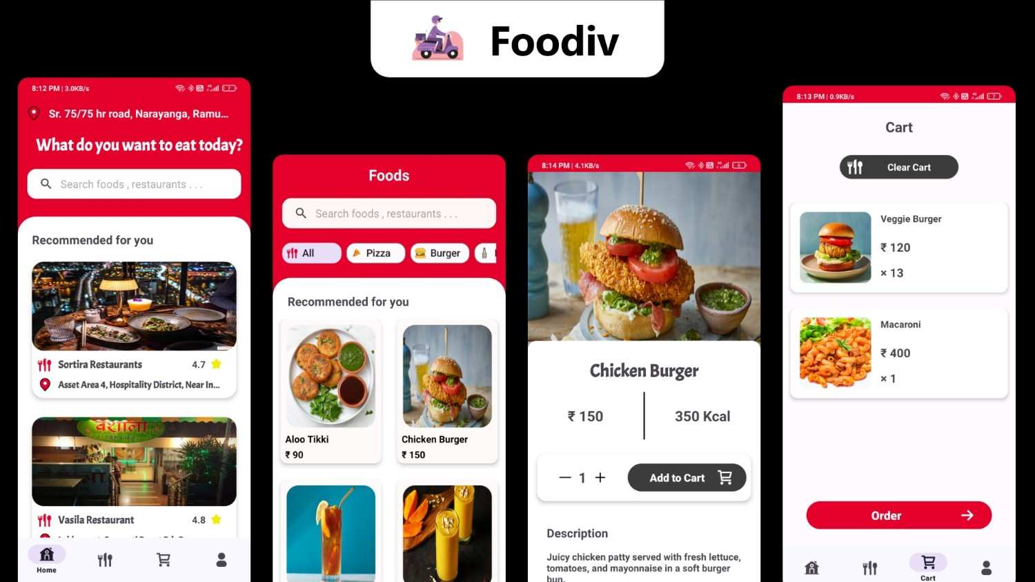 Foodiv — Food Delivery Android App